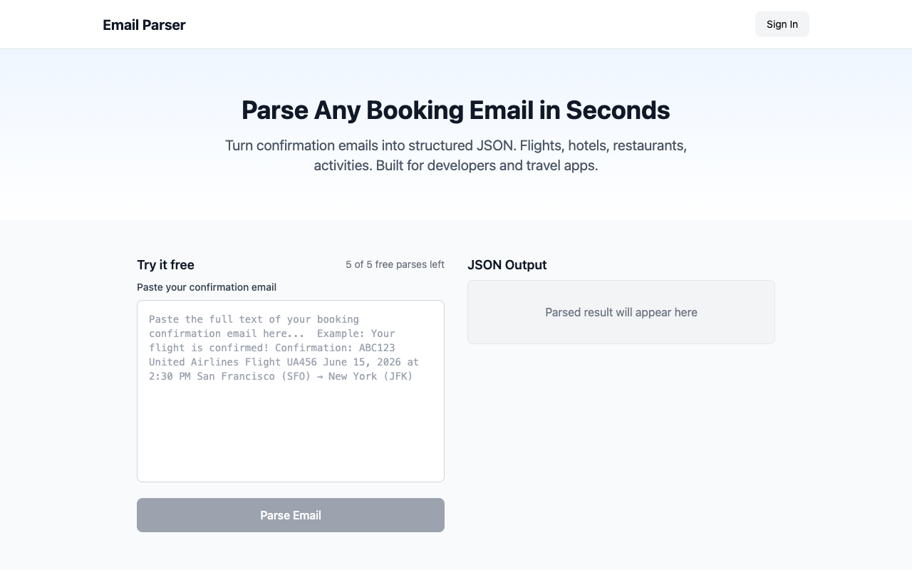 Email Parser screenshot